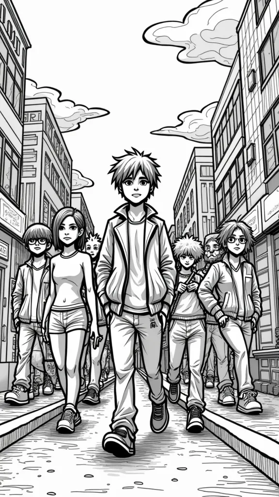 scott pilgrim coloring pages